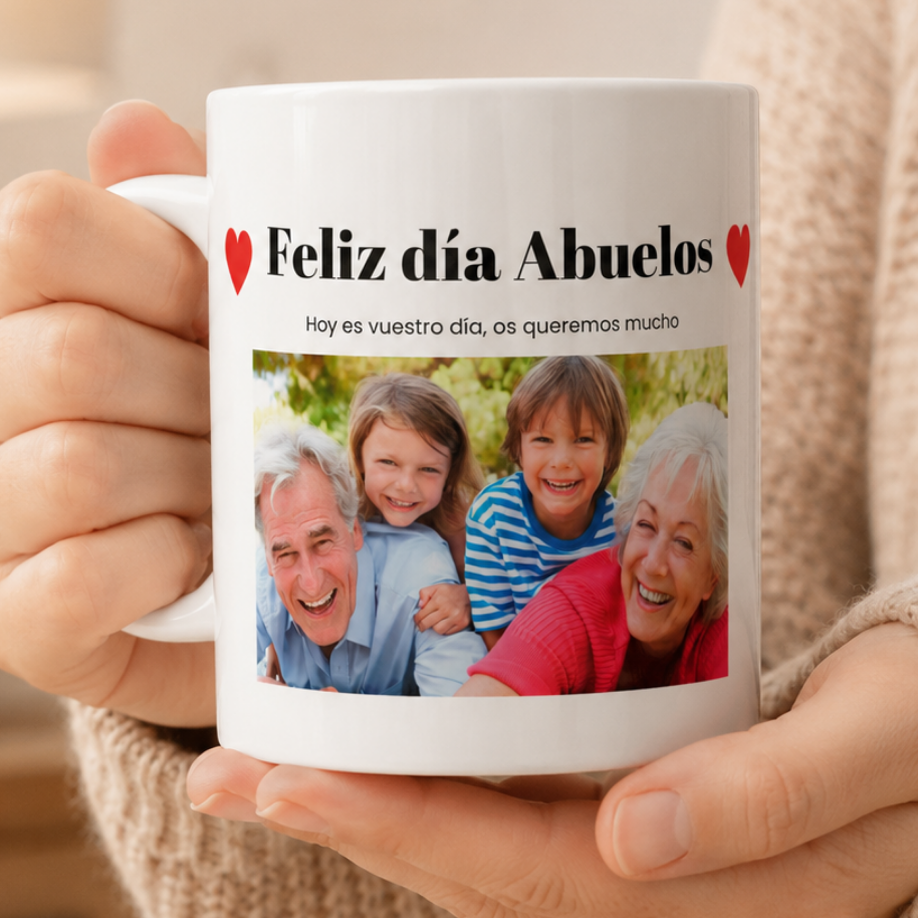 Taza Personalizada Día de los Abuelos con Foto