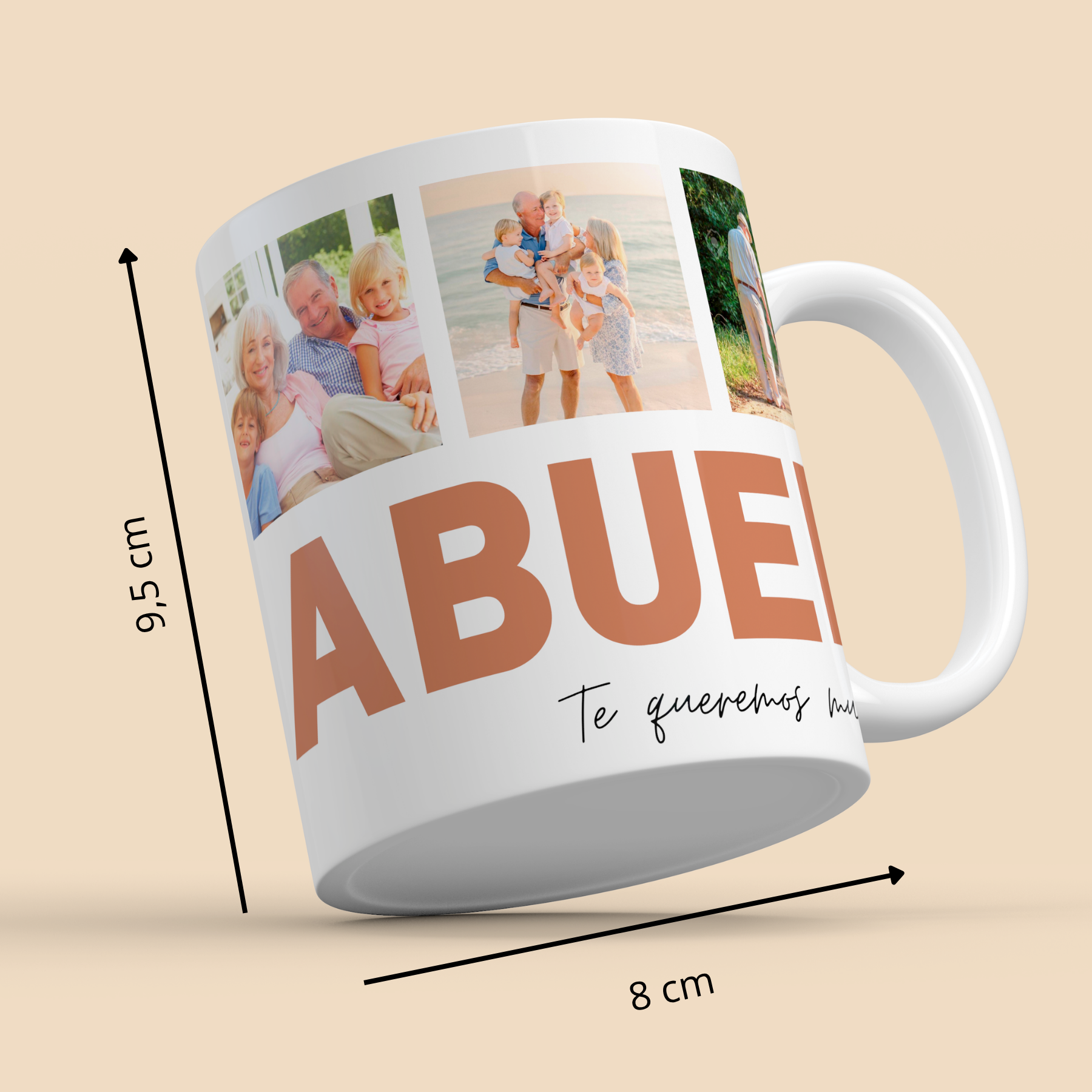 Taza ABUELOS con 4 Fotos