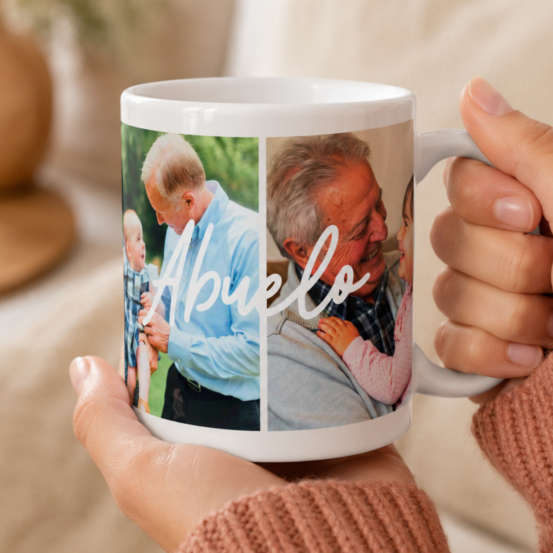 Taza ABUELO con dos Fotos