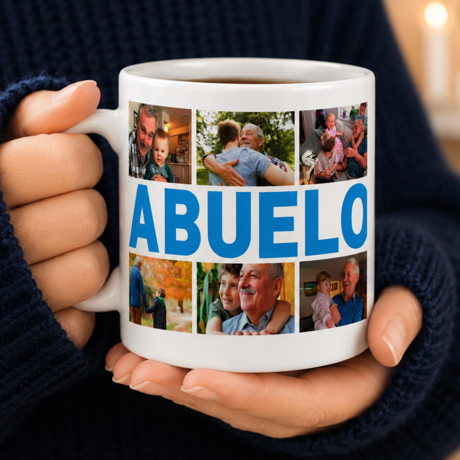 Taza Collage ABUELO con 6 Fotos