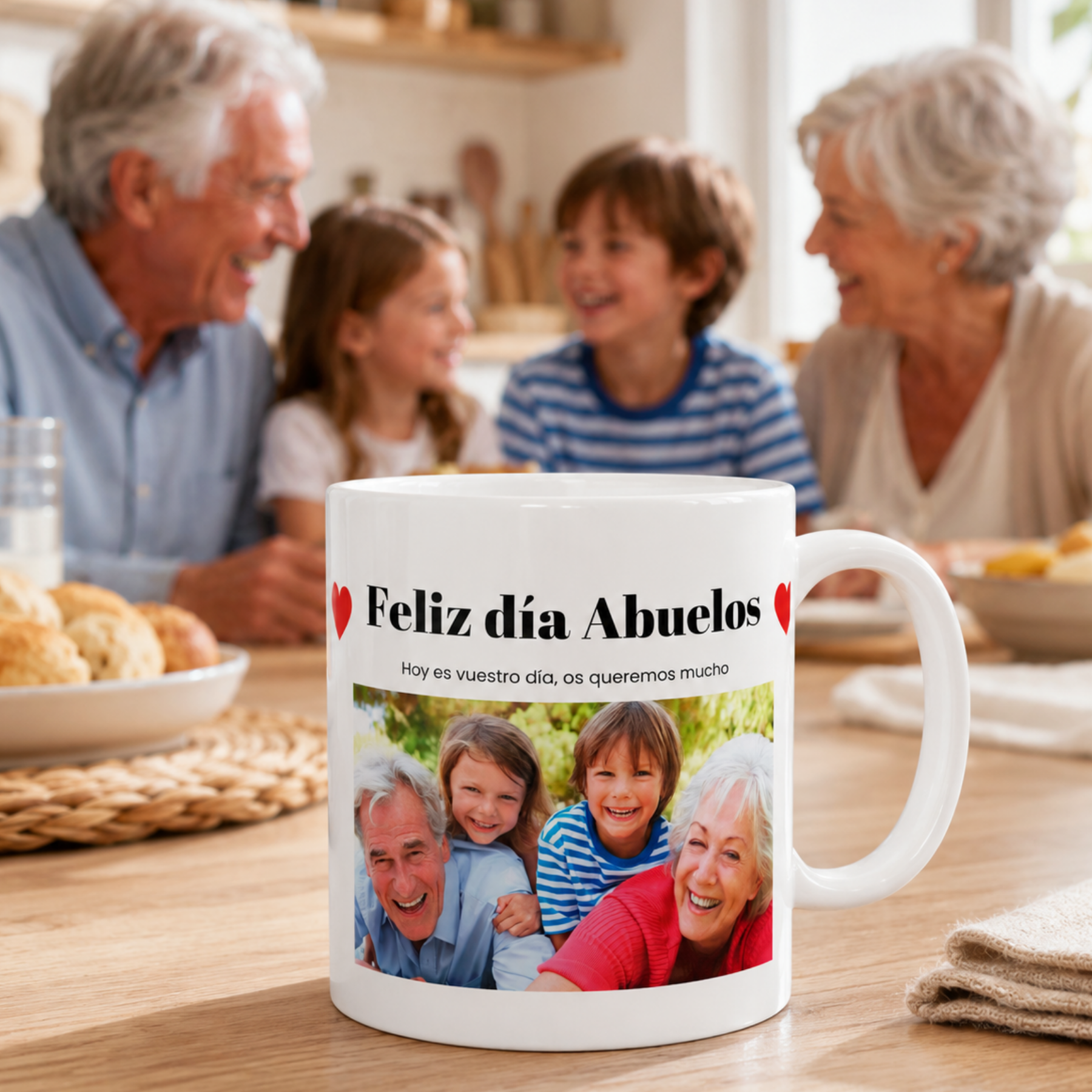 Taza Personalizada Día de los Abuelos con Foto