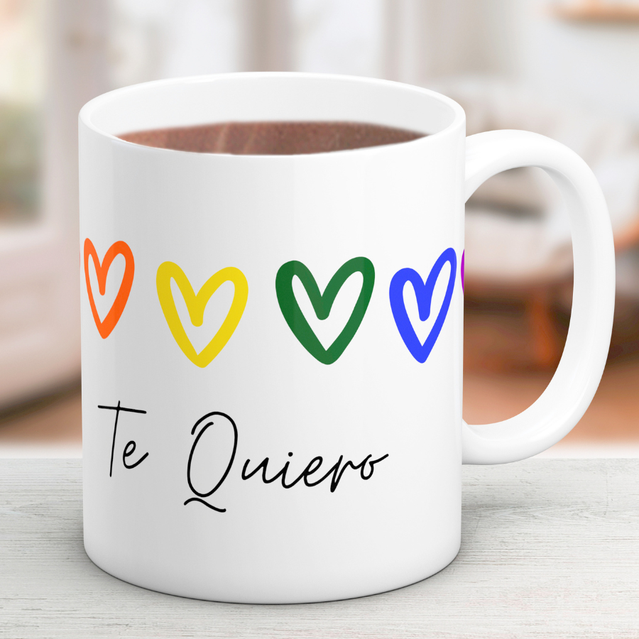 Caneca Corações Coloridos