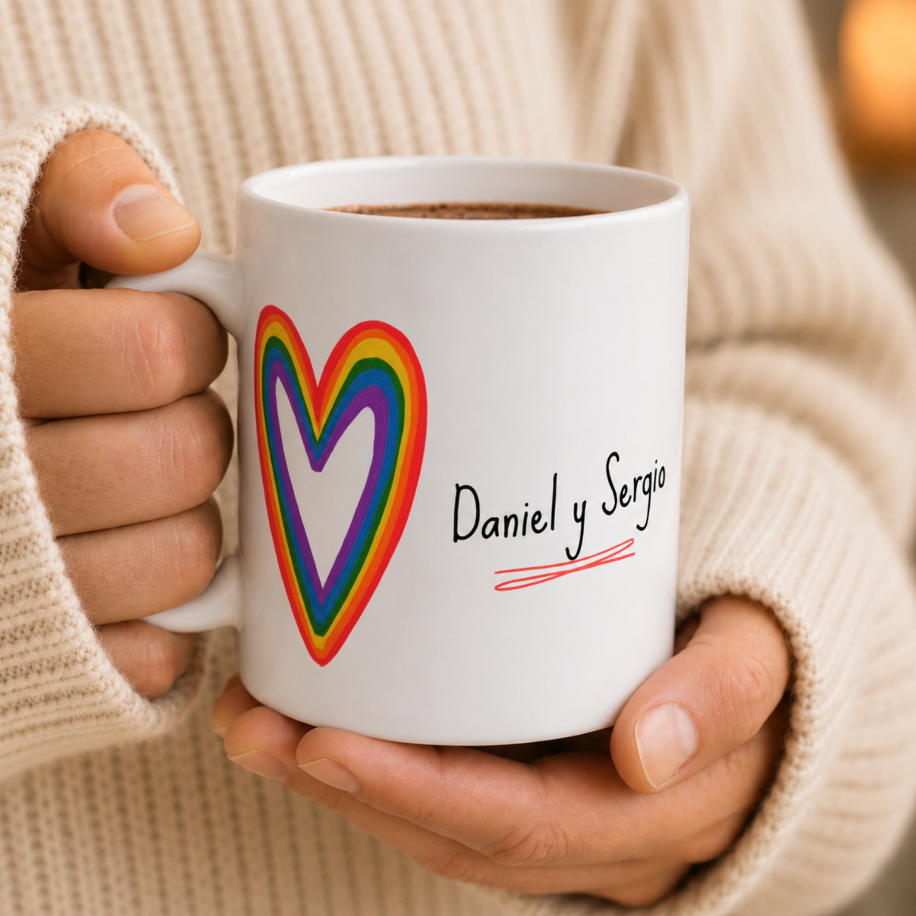Taza Corazón Arcoíris Orgullo