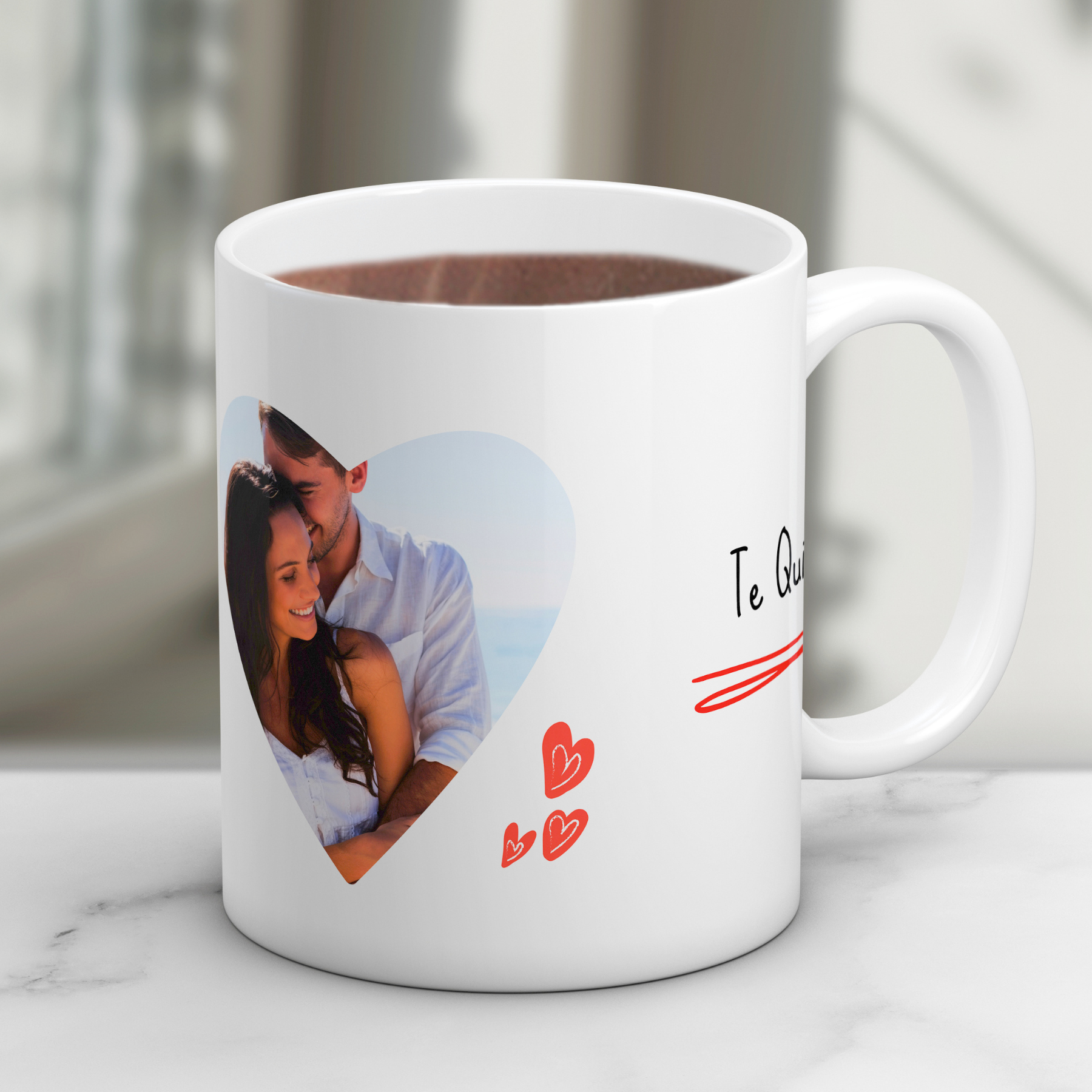 Taza foto corazón Parejas