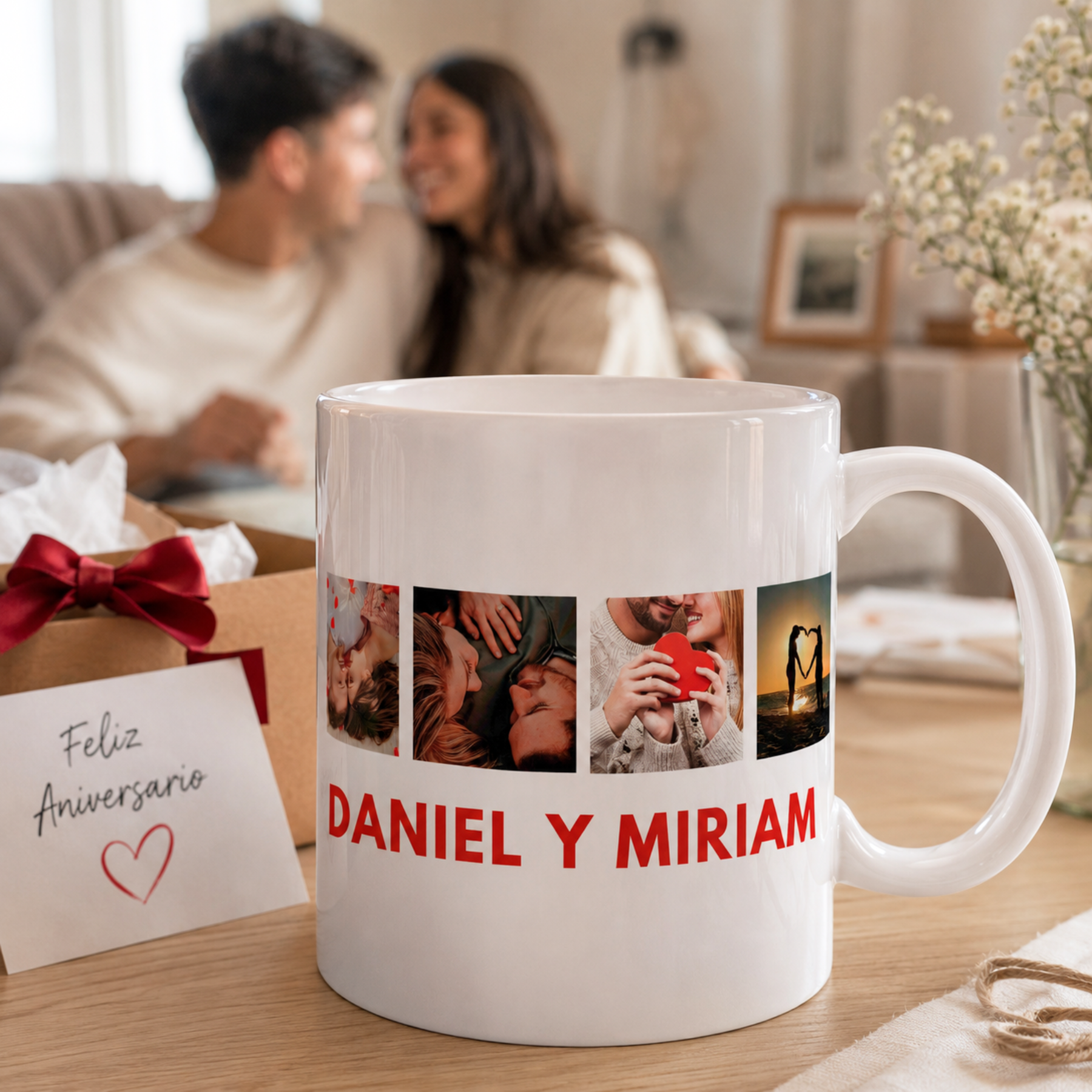 Taza Parejas 4 fotos y texto