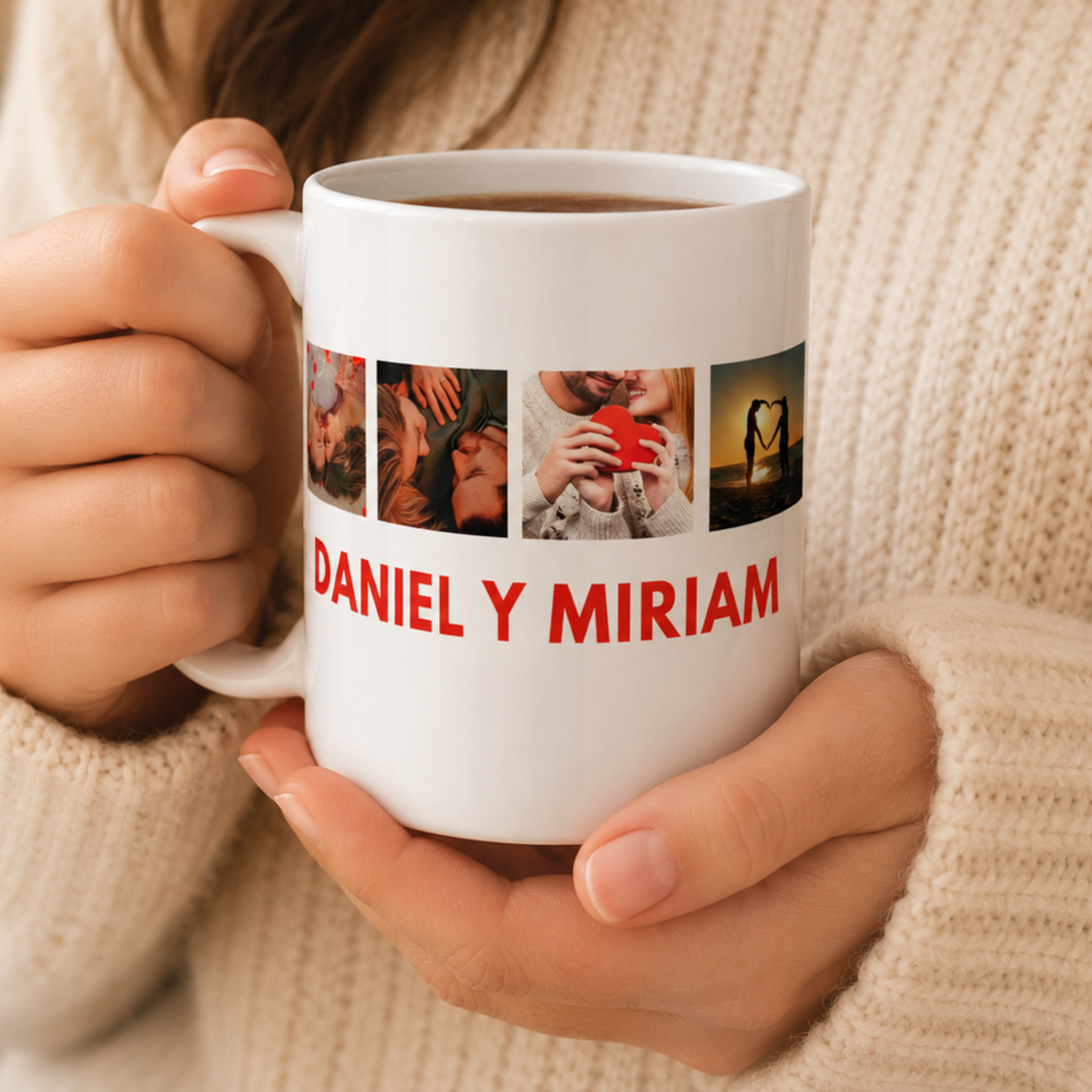Taza Parejas 4 fotos y texto
