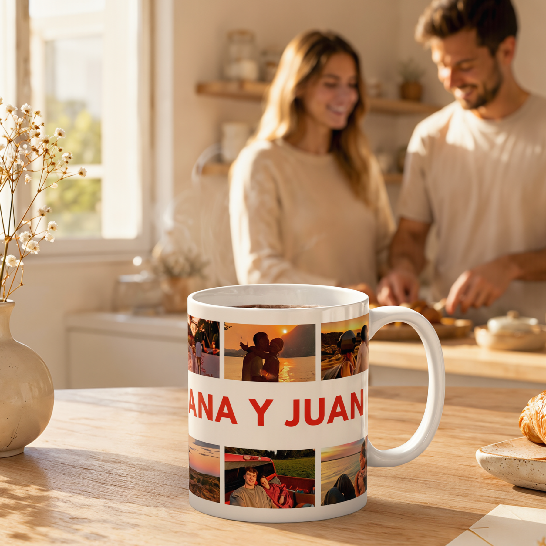 Caneca Casais 6 fotos São Valentim