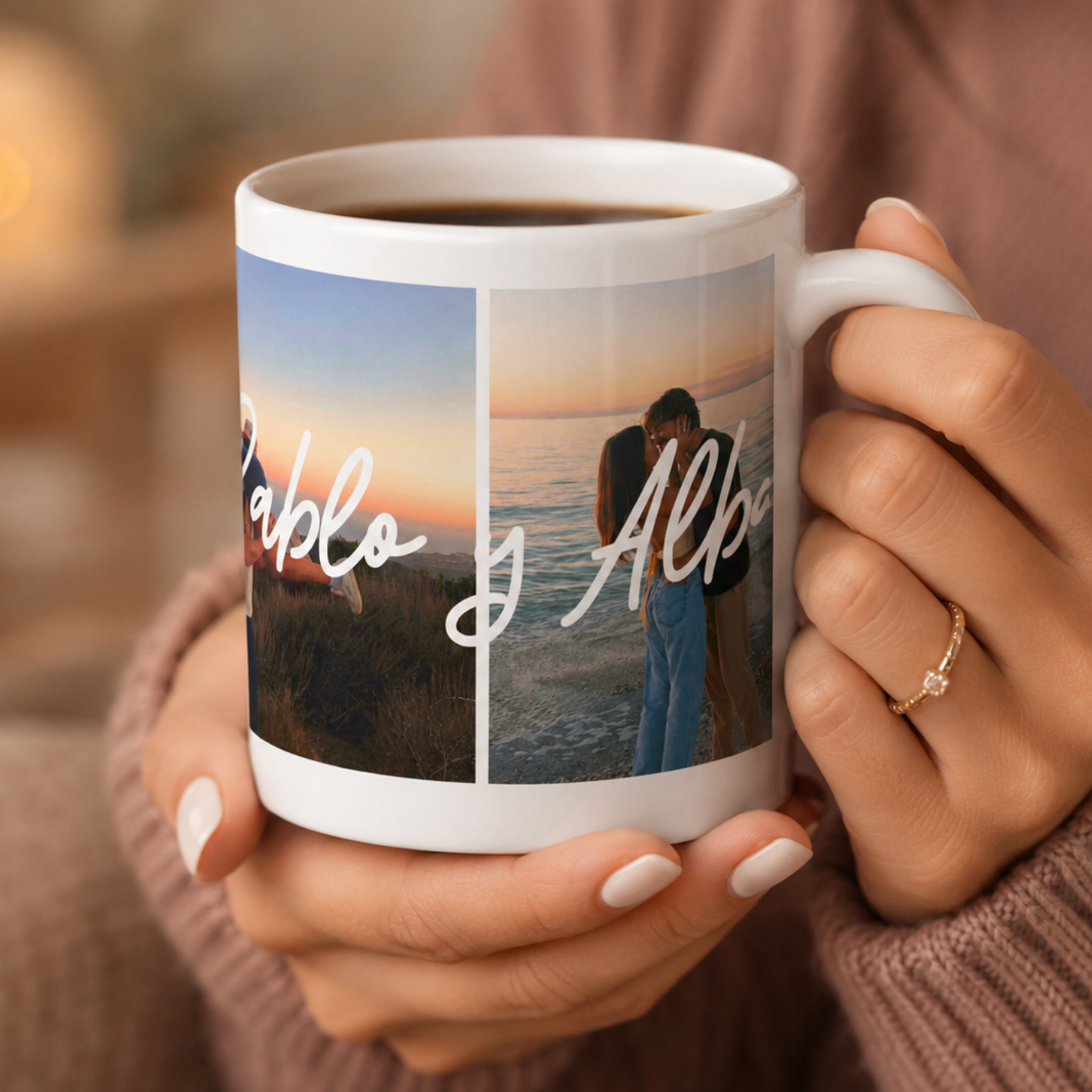 Taza parejas dos fotos