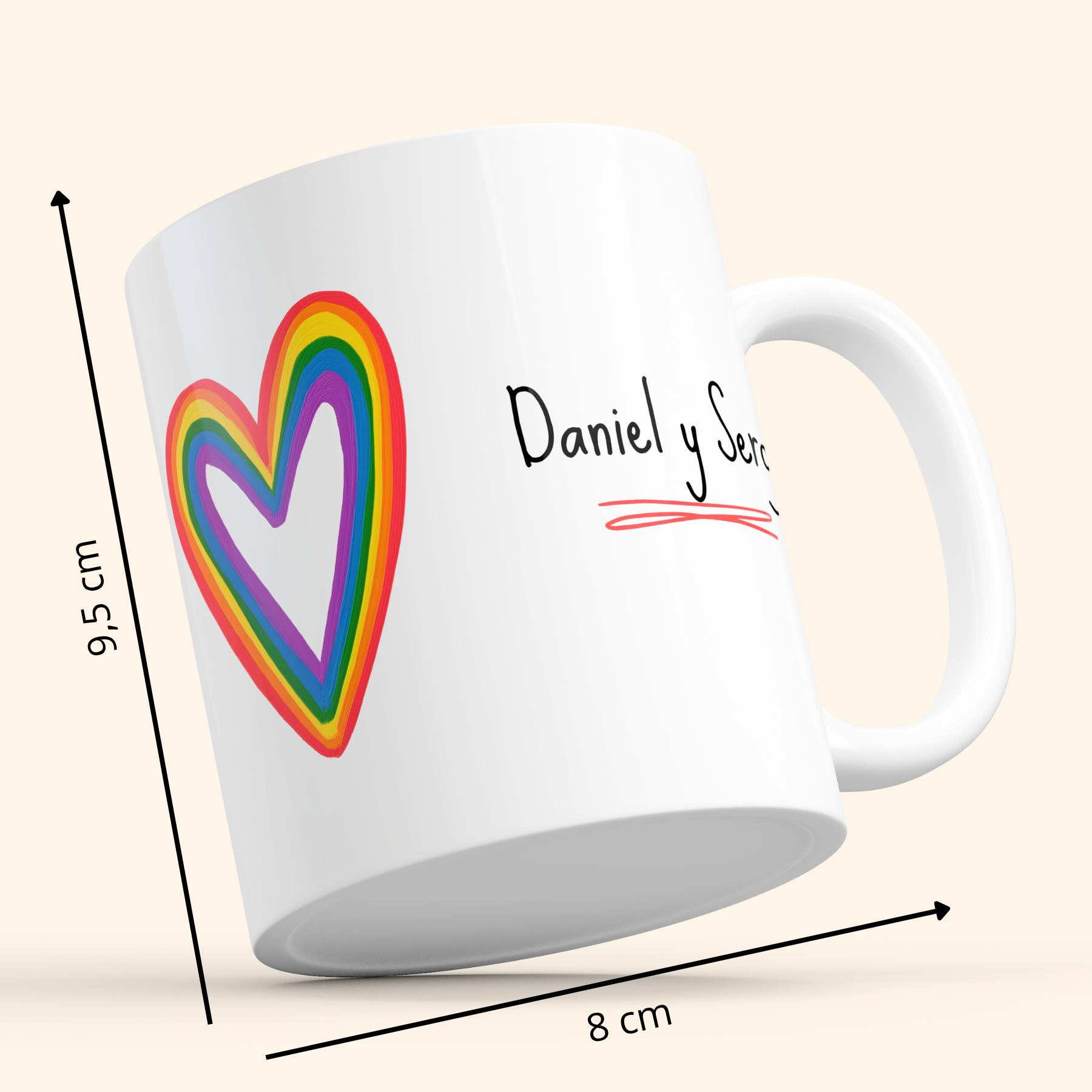 Taza Corazón Arcoíris Orgullo