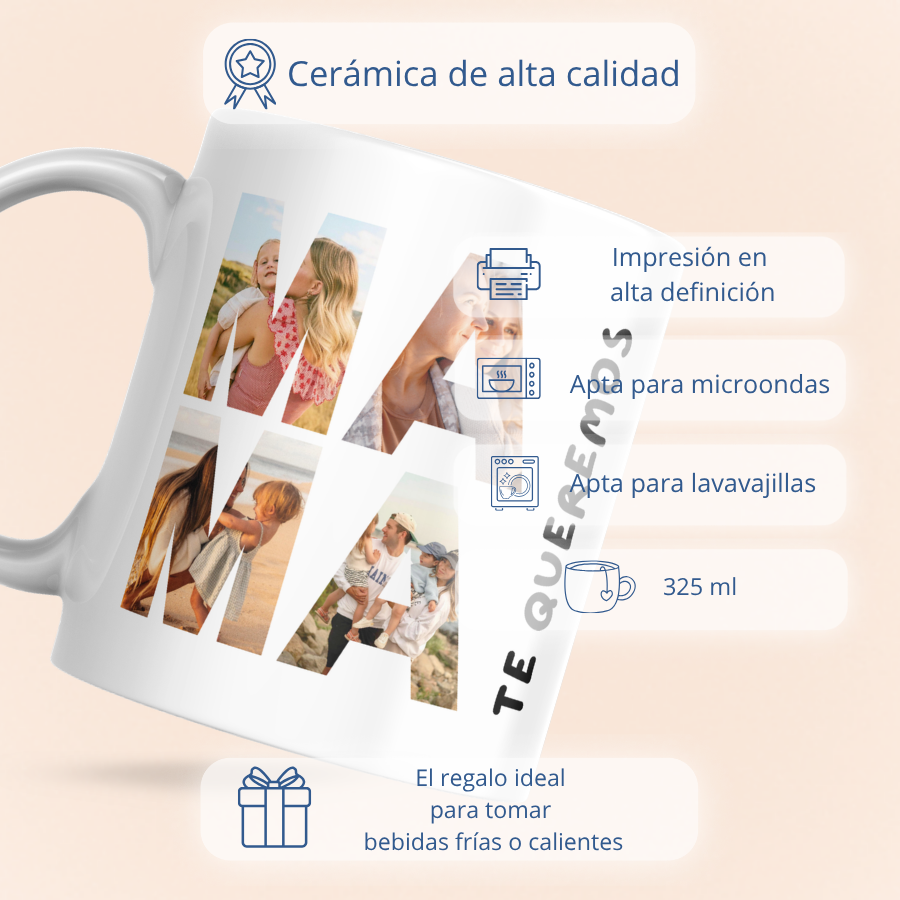 Taza letras "MAMÁ"