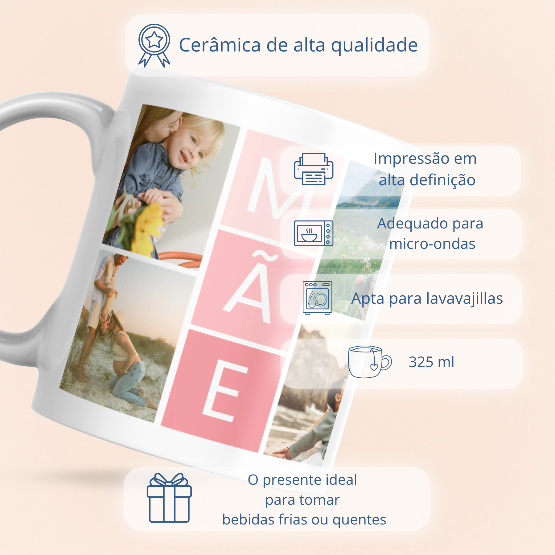 Caneca 4 fotos mãe center PT