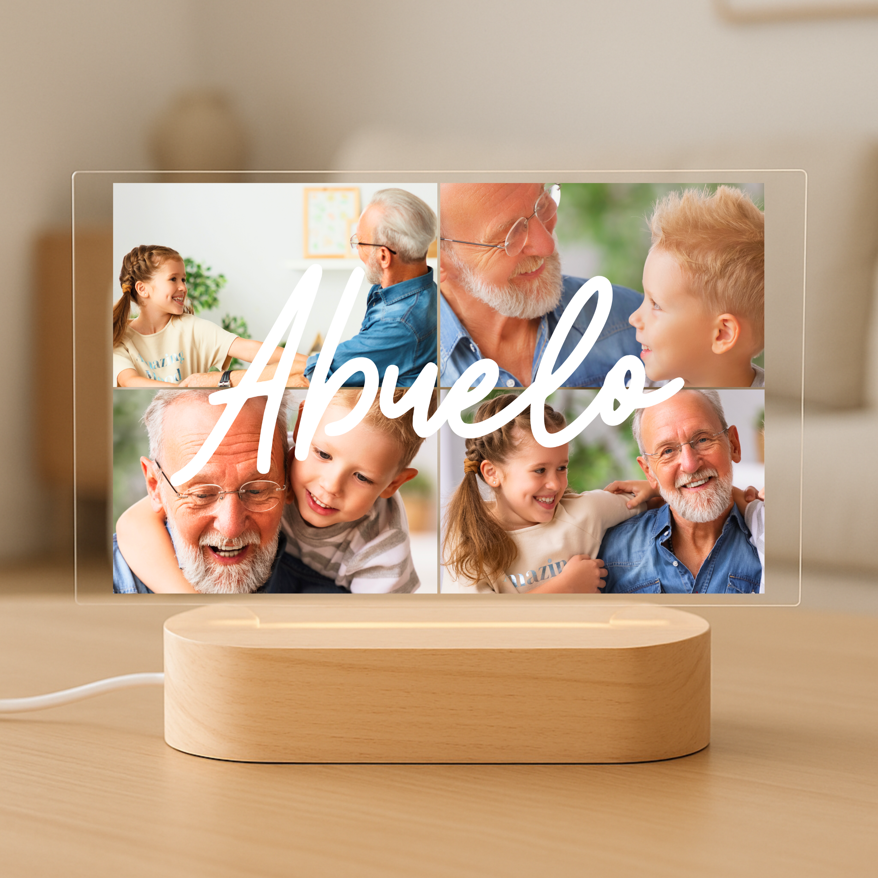 Lámpara "ABUELO" con fotos