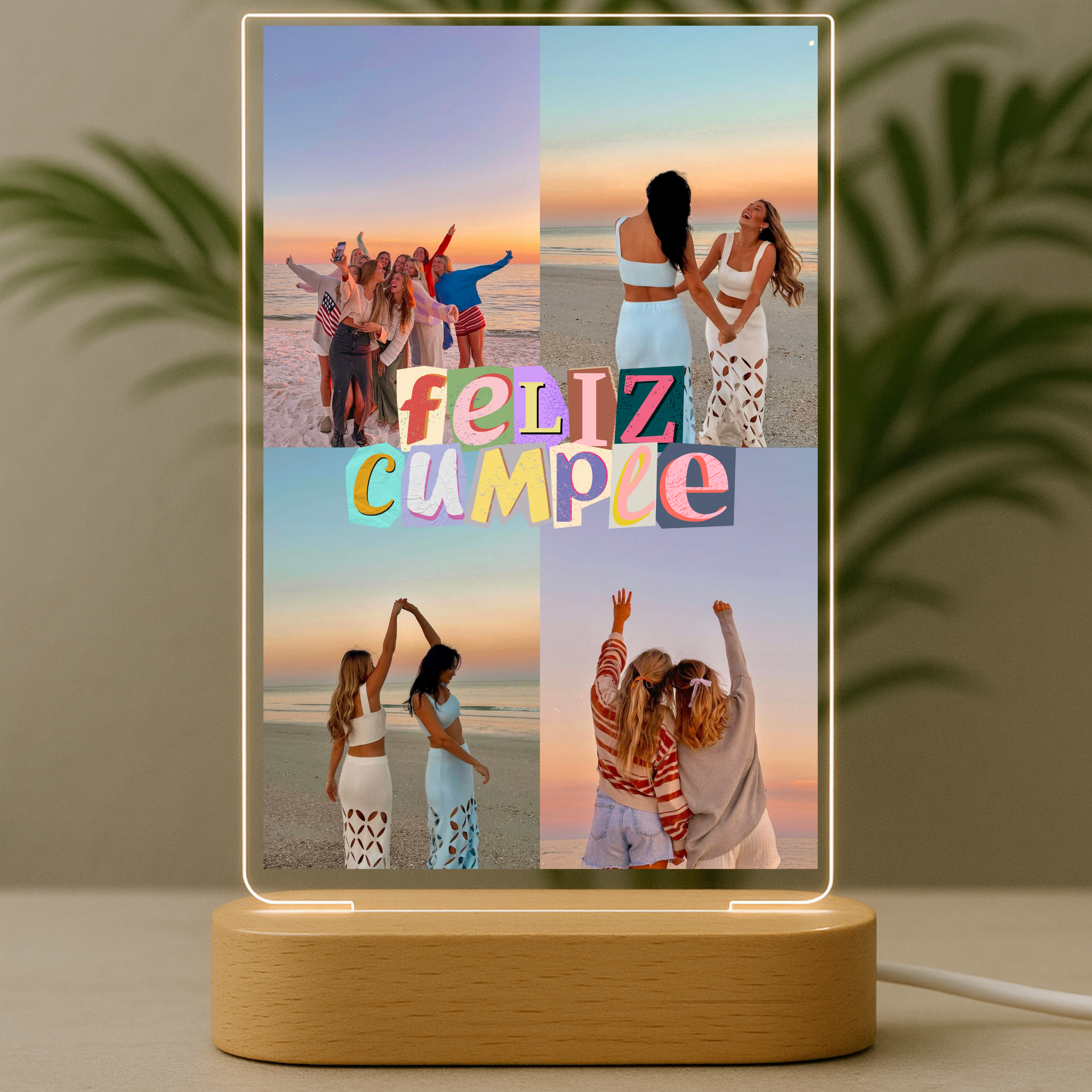 Lámpara Feliz Cumpleaños 4 fotos