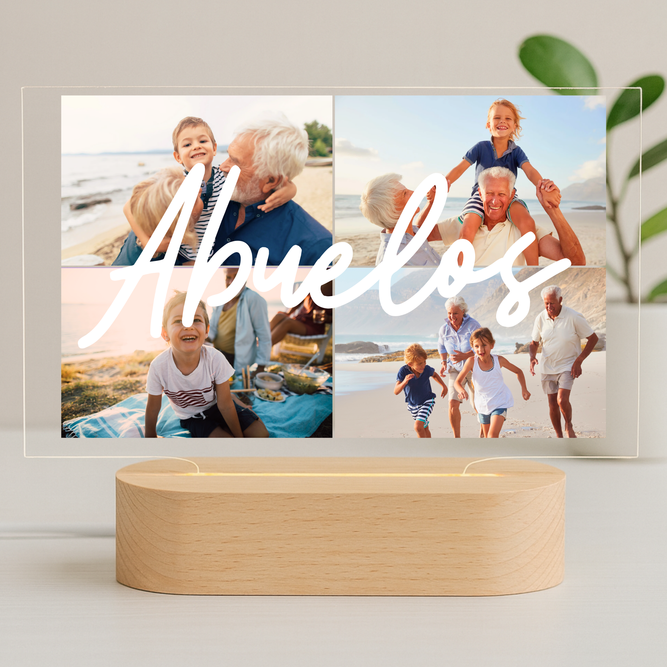 Lámpara "ABUELOS" con fotos