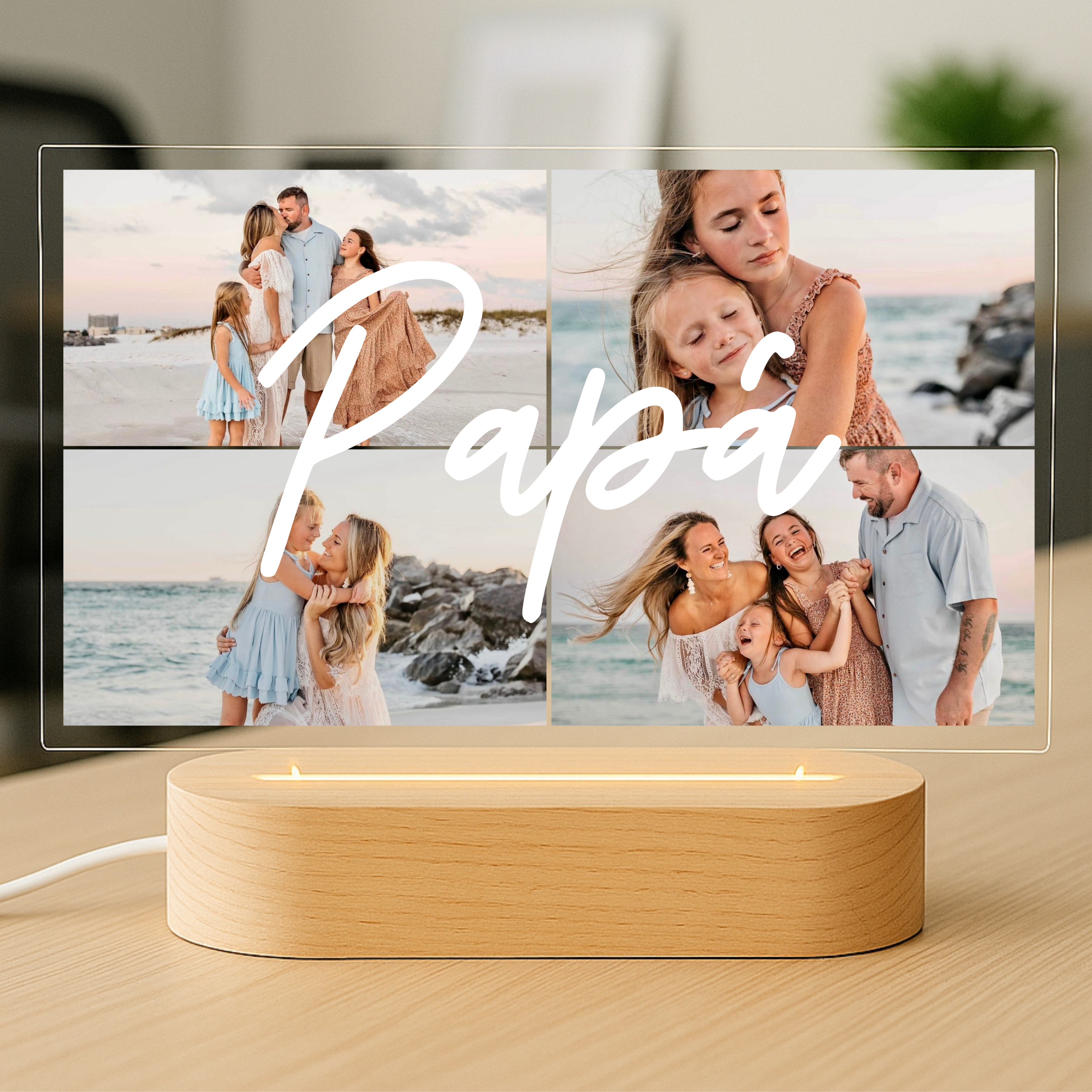 Lámpara horizontal "PAPÁ" con fotos