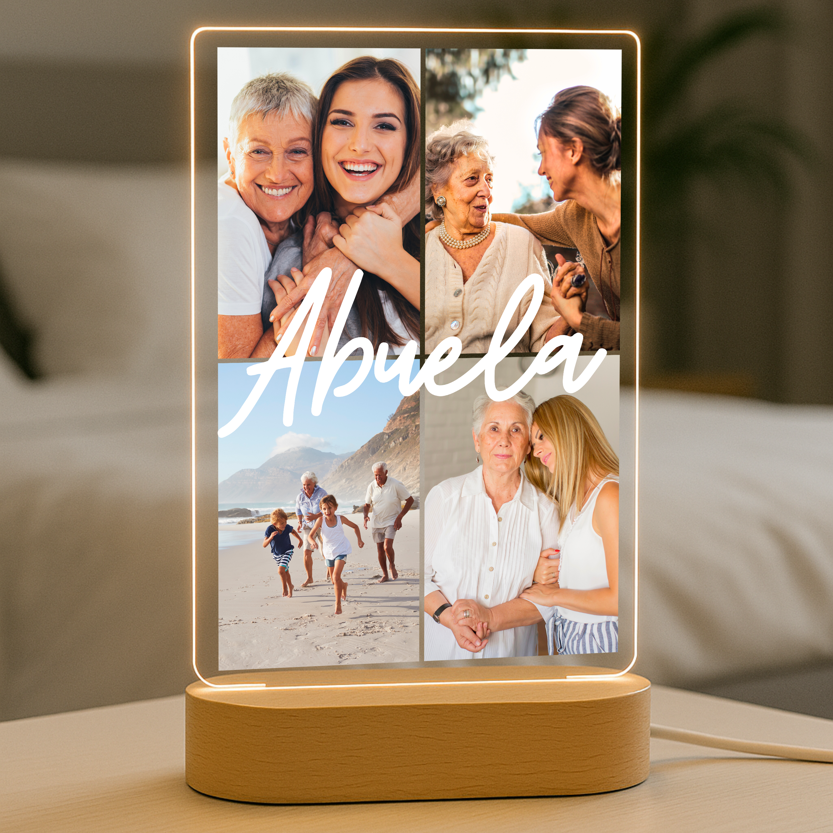 Lámpara ABUELA cuadrícula 4 fotos