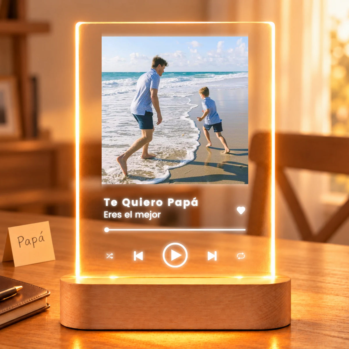 Lámpara Spotify Personalizada para Padres
