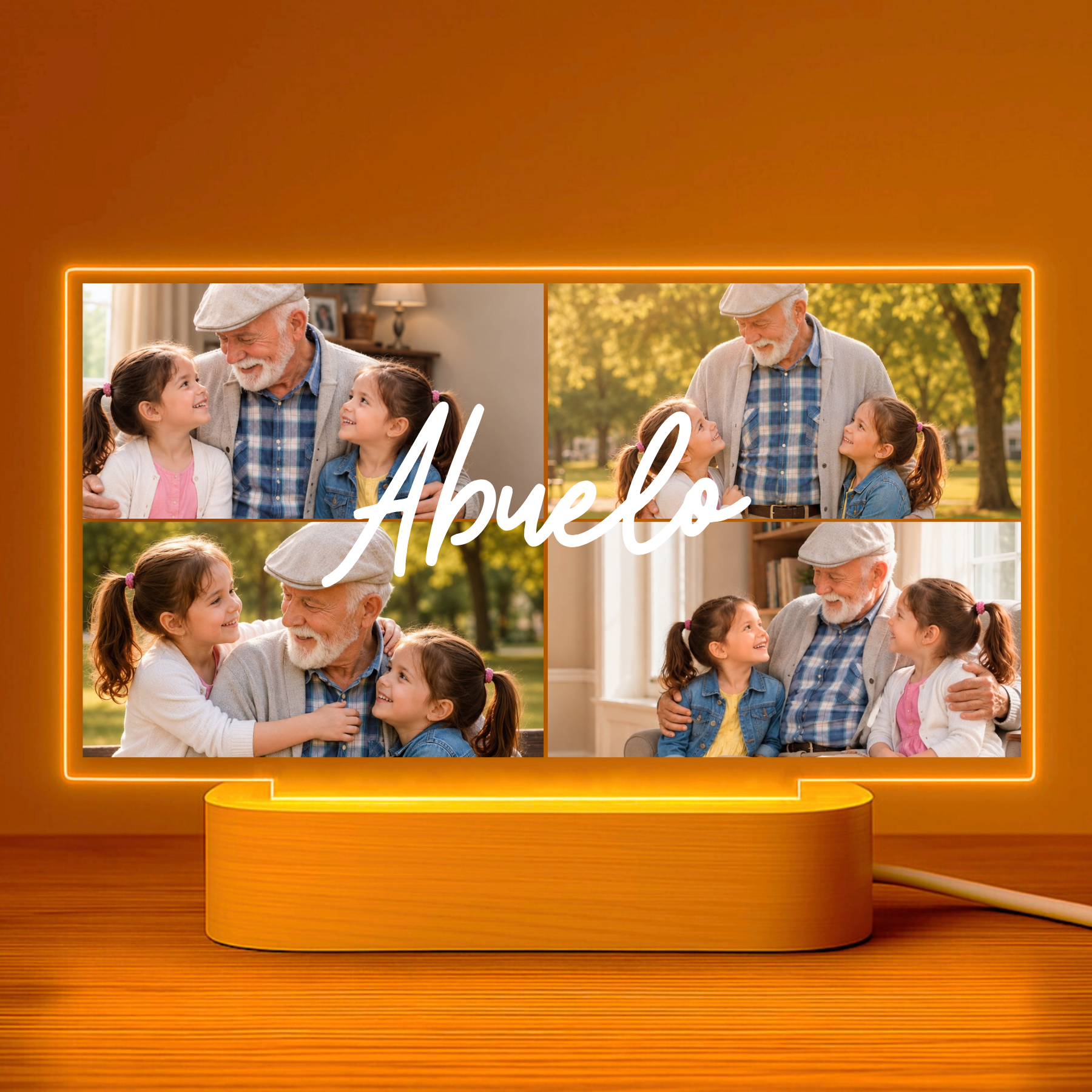 Lámpara "ABUELO" con fotos