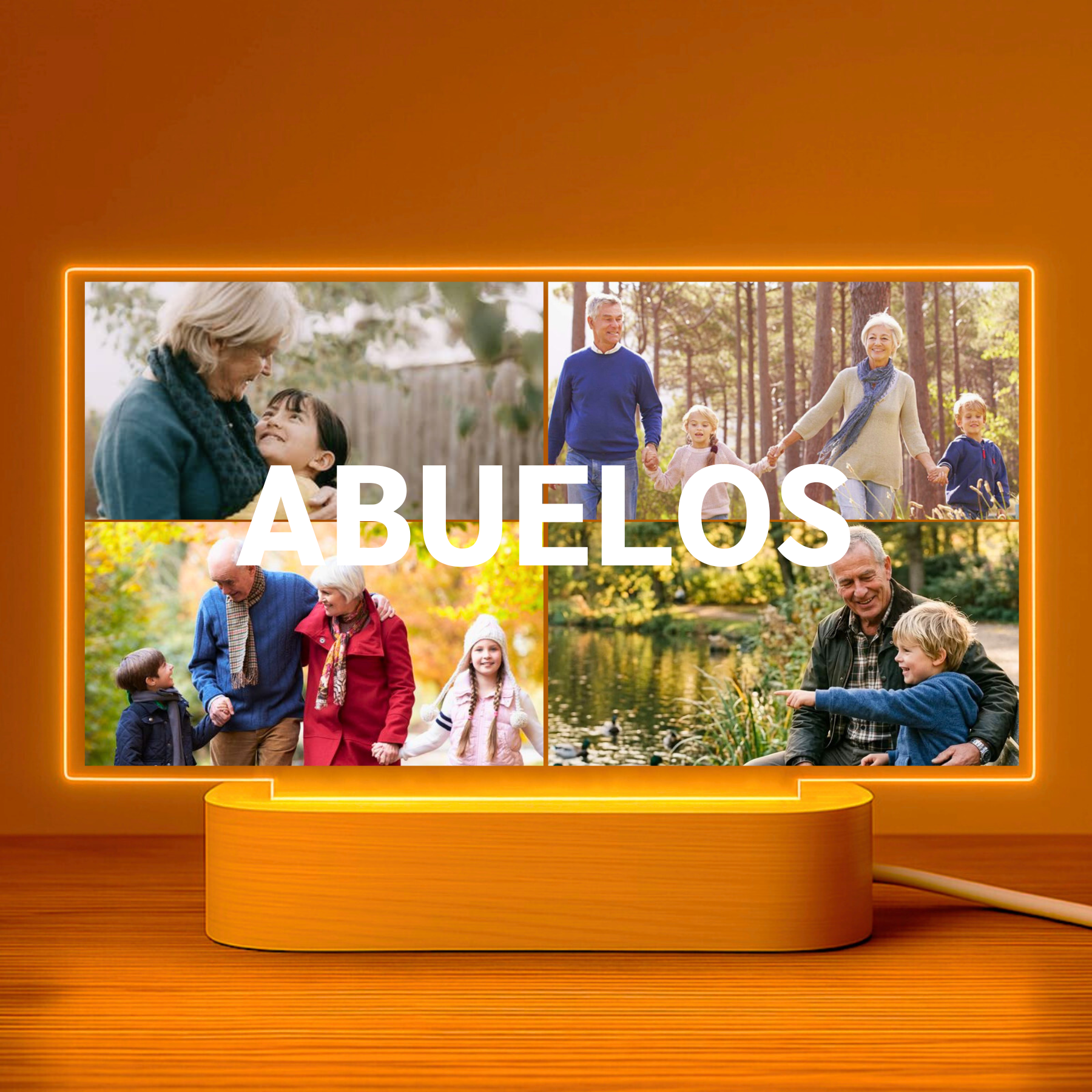 Lámpara "ABUELOS" con fotos