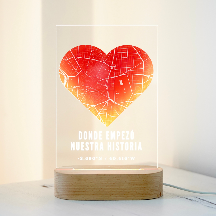 Regalo con corazón y texto personalizado para nuestra persona favorita .