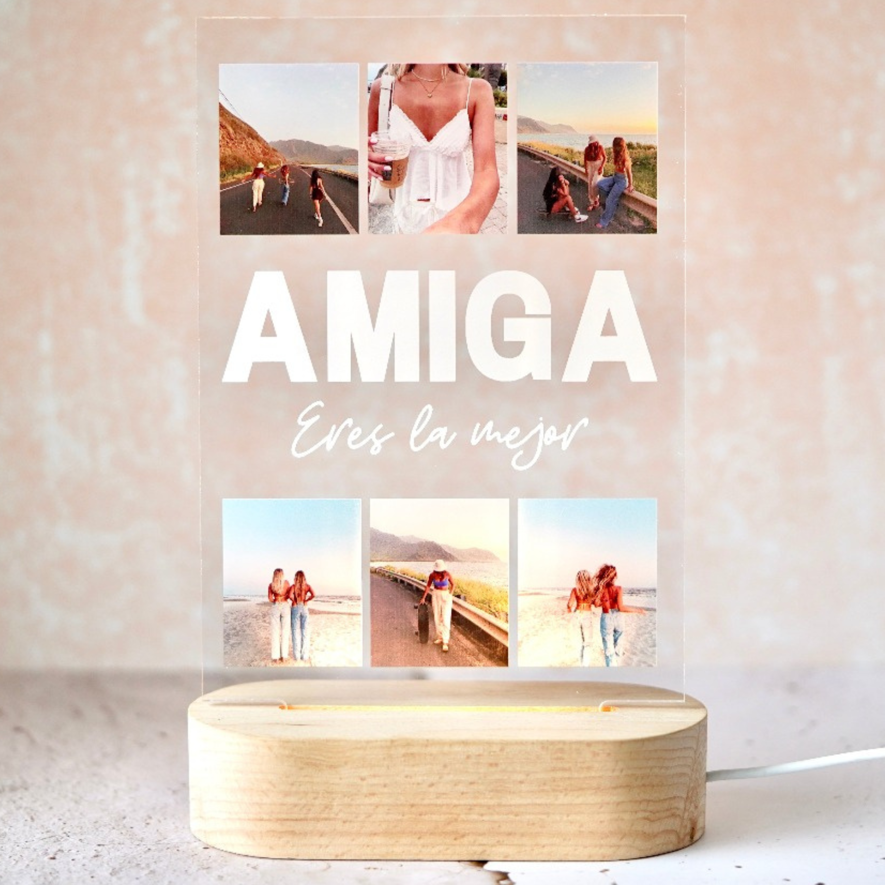 Lâmpada 6 fotos Amiga no meio