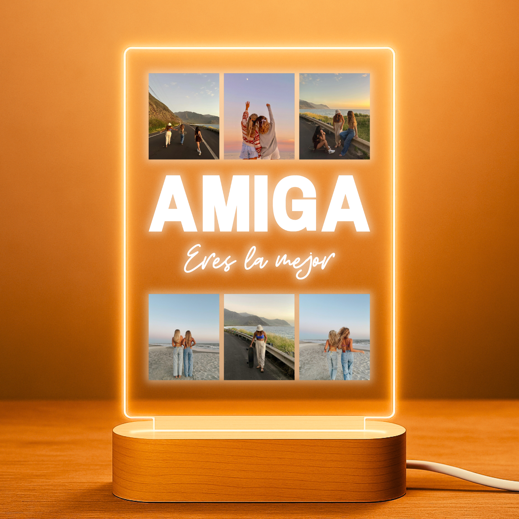 Lâmpada 6 fotos Amiga no meio