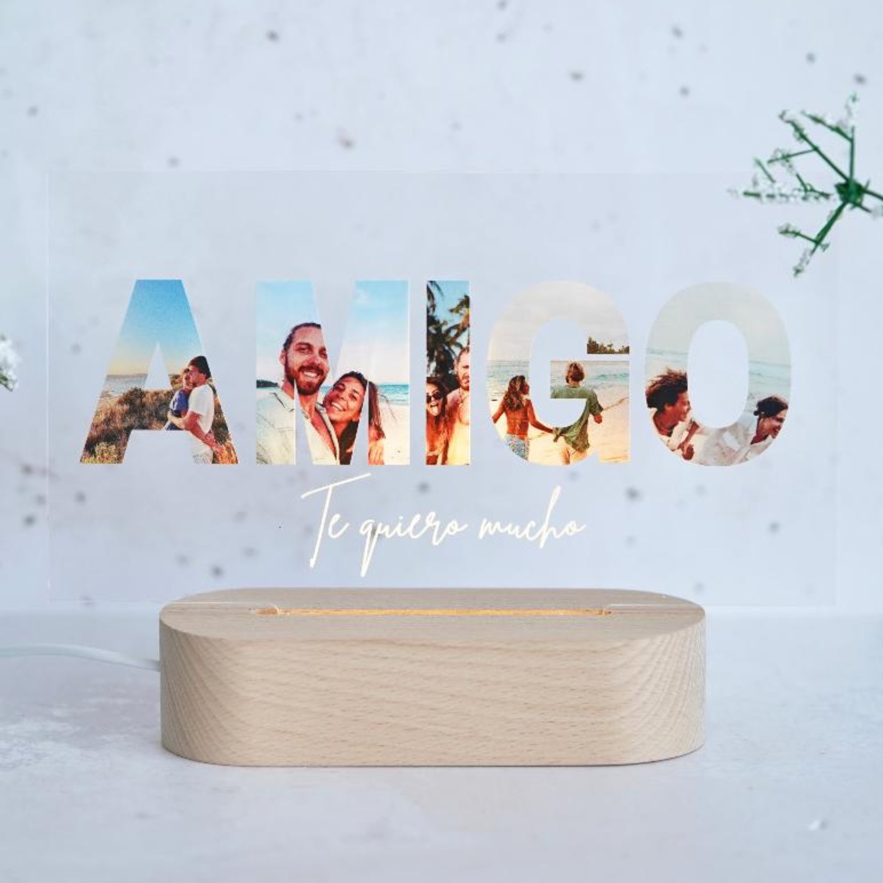 Lâmpada "Amigo" com fotos