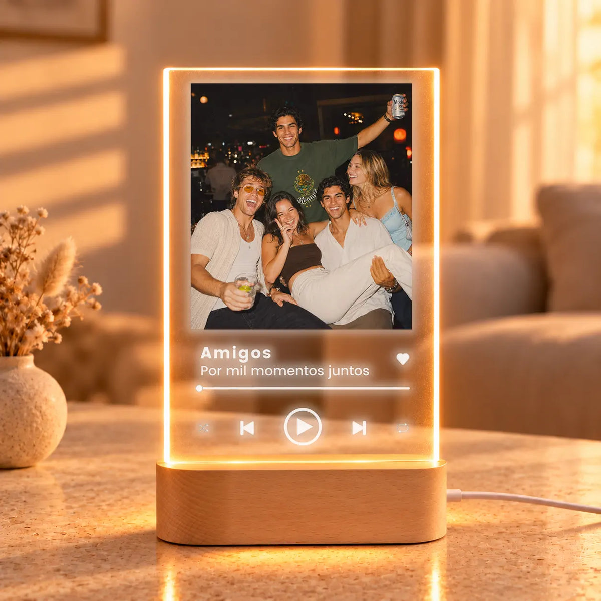 Lámpara Spotify Personalizada para Amigos