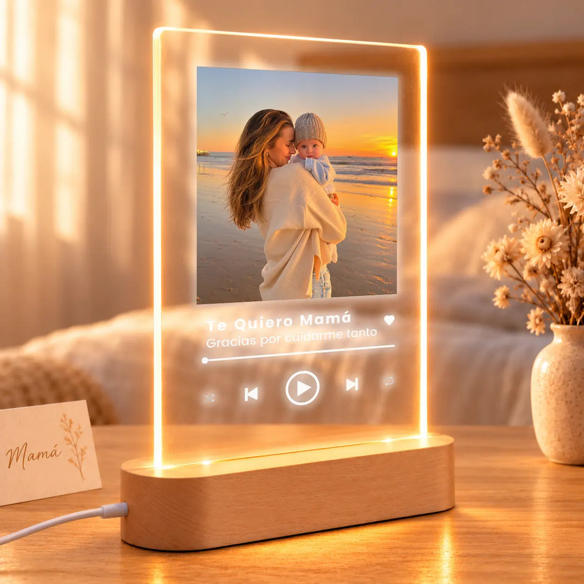 Lámpara Spotify Personalizada para Madres