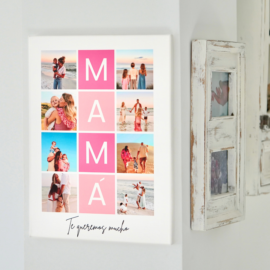 lienzo personalizado día de la madre, lienzo especial mamá, regalo original.