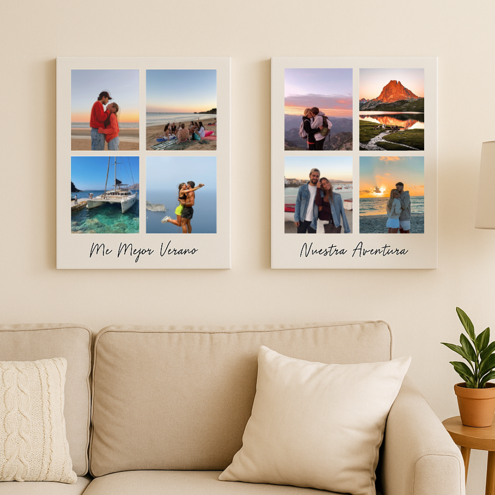 Idea de regalo cuadro con fotos personalizadas