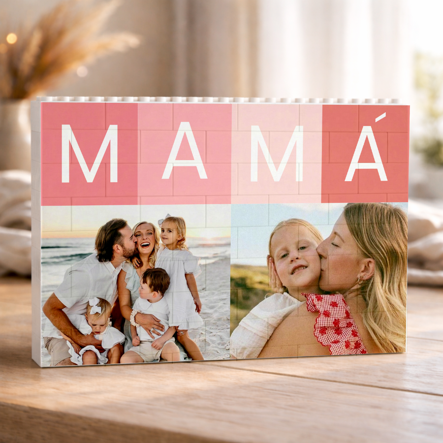 Puzzle Mamá Cuadrados rosas