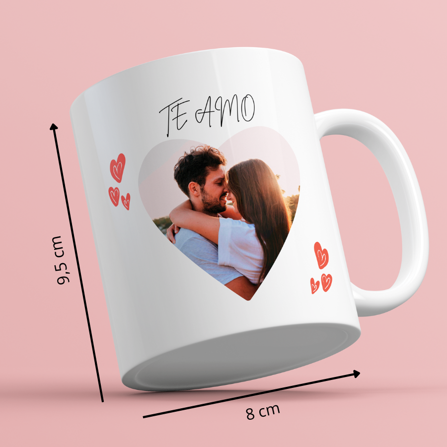Caneca Foto Coração Personalizada para o Dia dos Namorados
