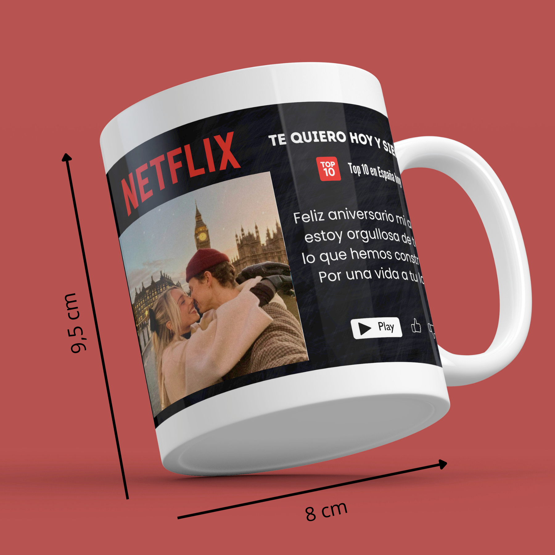 Caneca de casais estilo Netflix