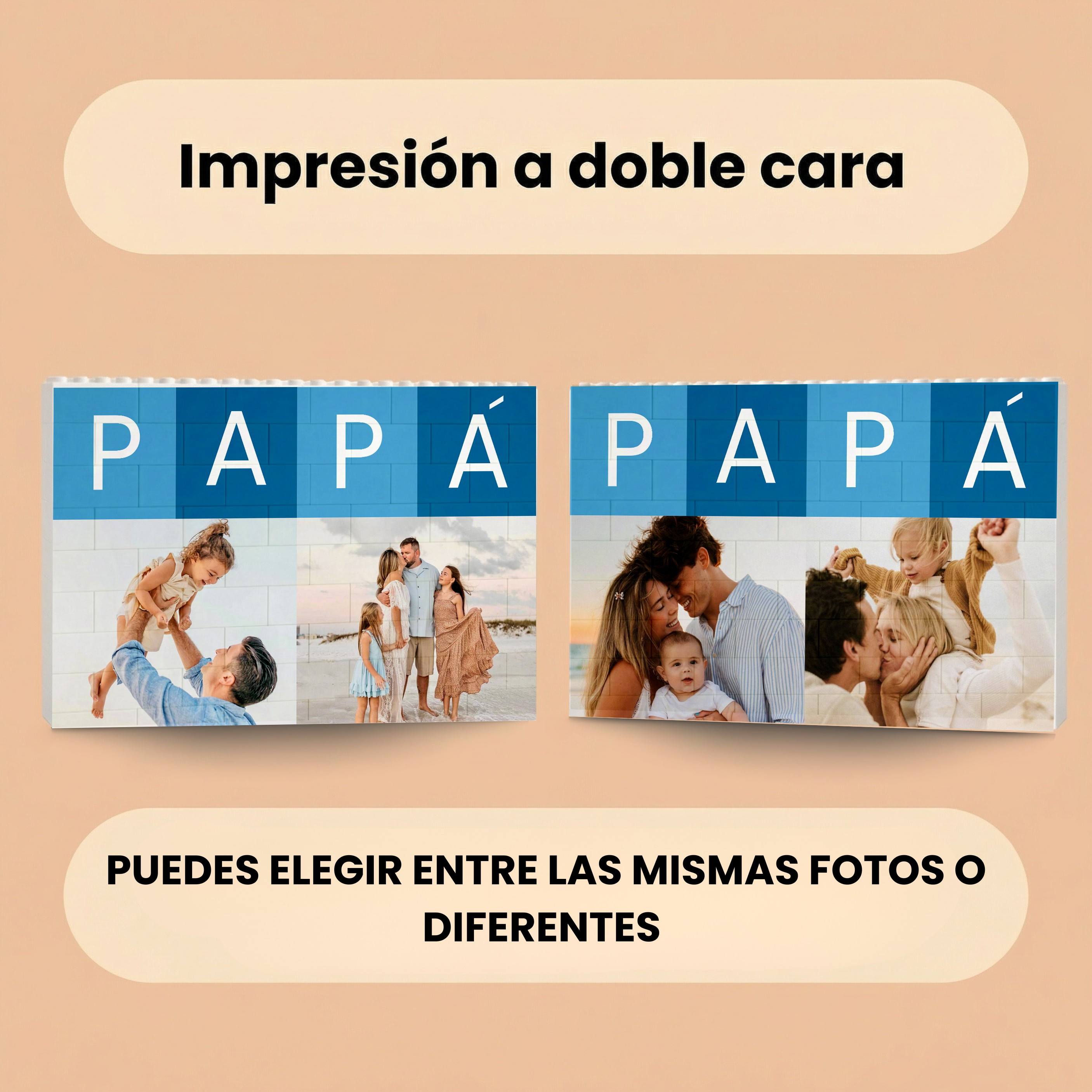 Puzzle Papá Cuadrados azules