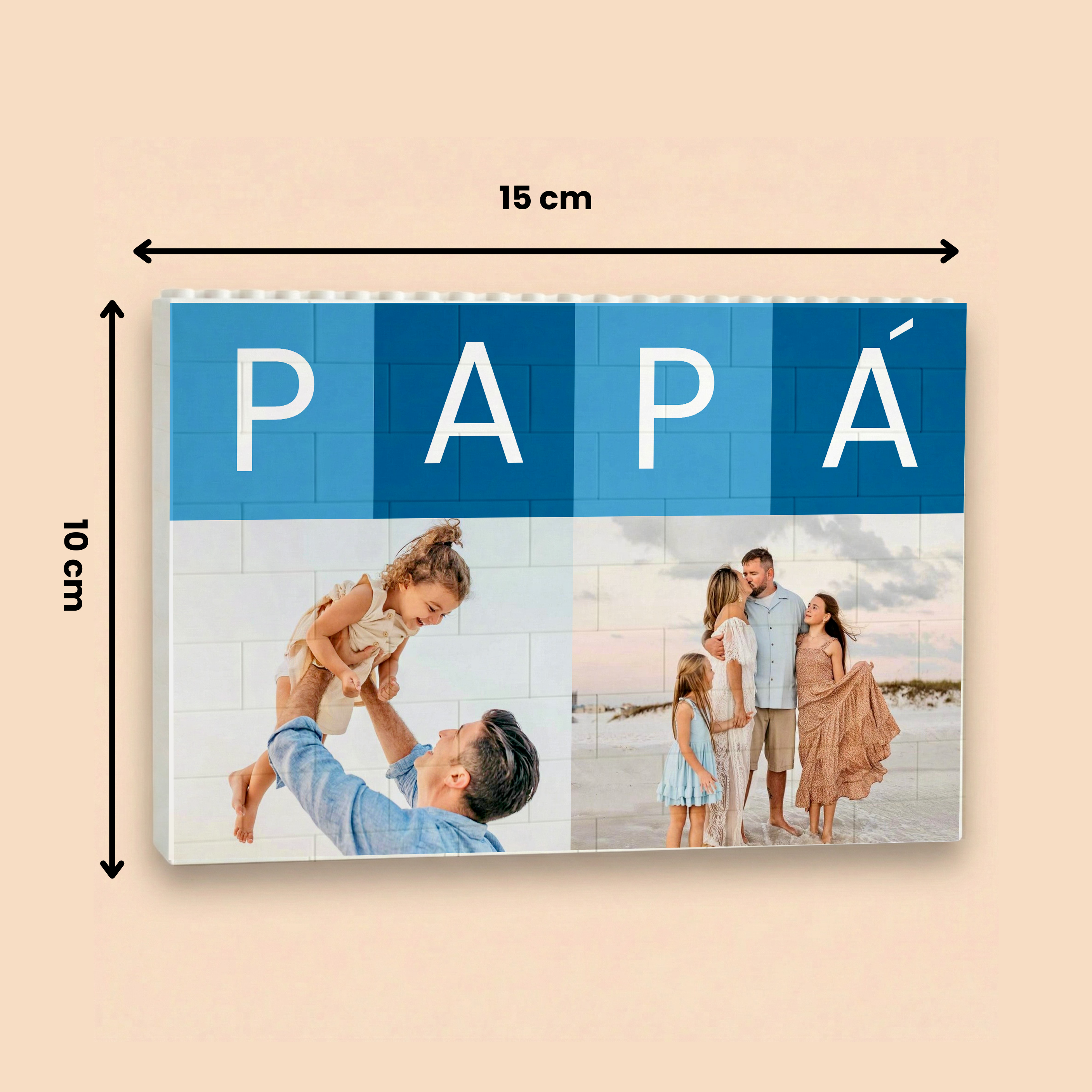 Puzzle Papá Cuadrados azules