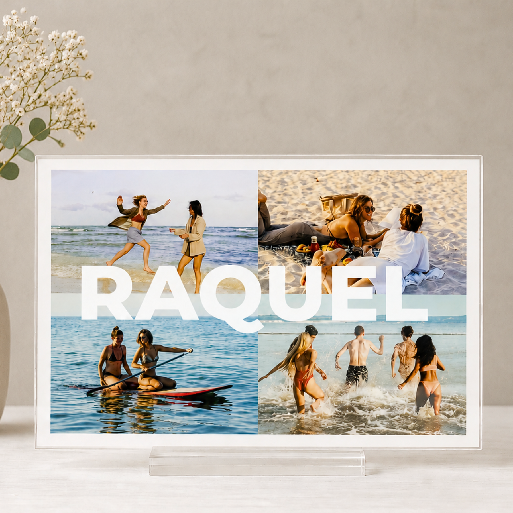 Placa personalizável com fotos