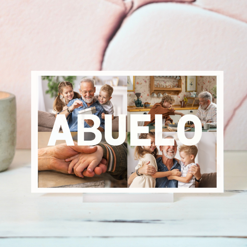 Placa personalizada AVÔ| presente para avós | Placa de vidro | ideia de presente personalizado | fotos e texto | presente original e especial