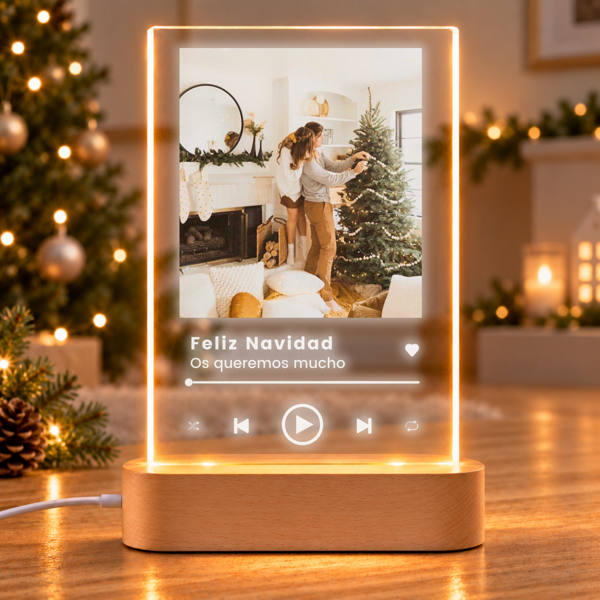Candeeiro Spotify Personalizado para Casais