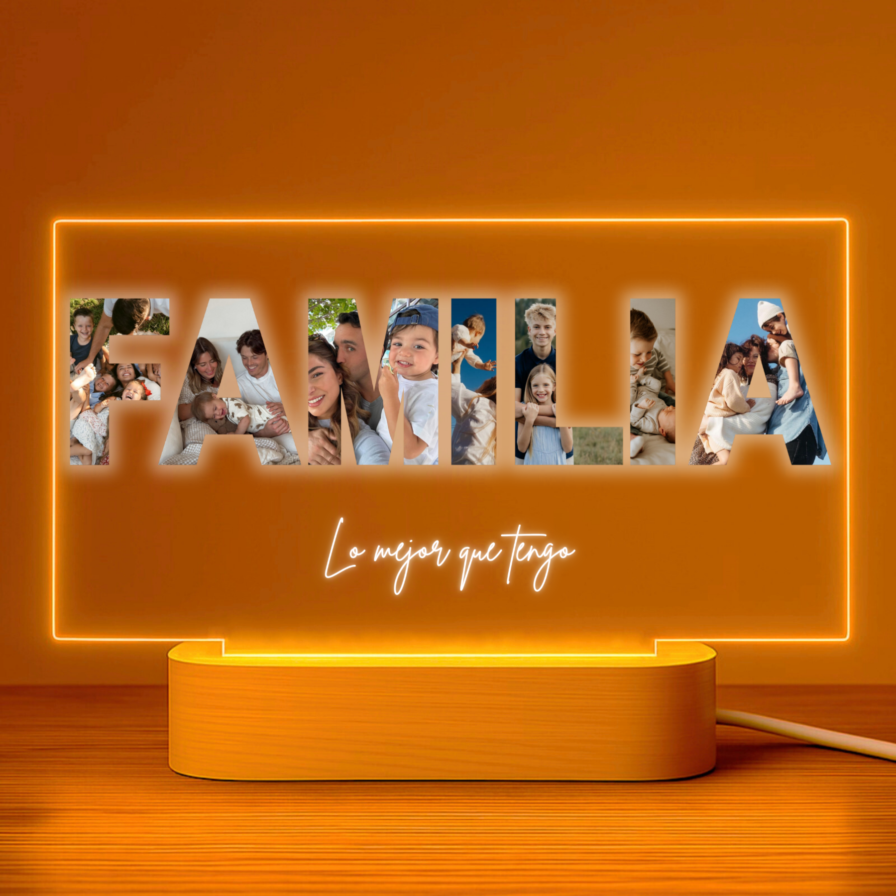 Lámpara FAMILIA Personalizada con Fotos