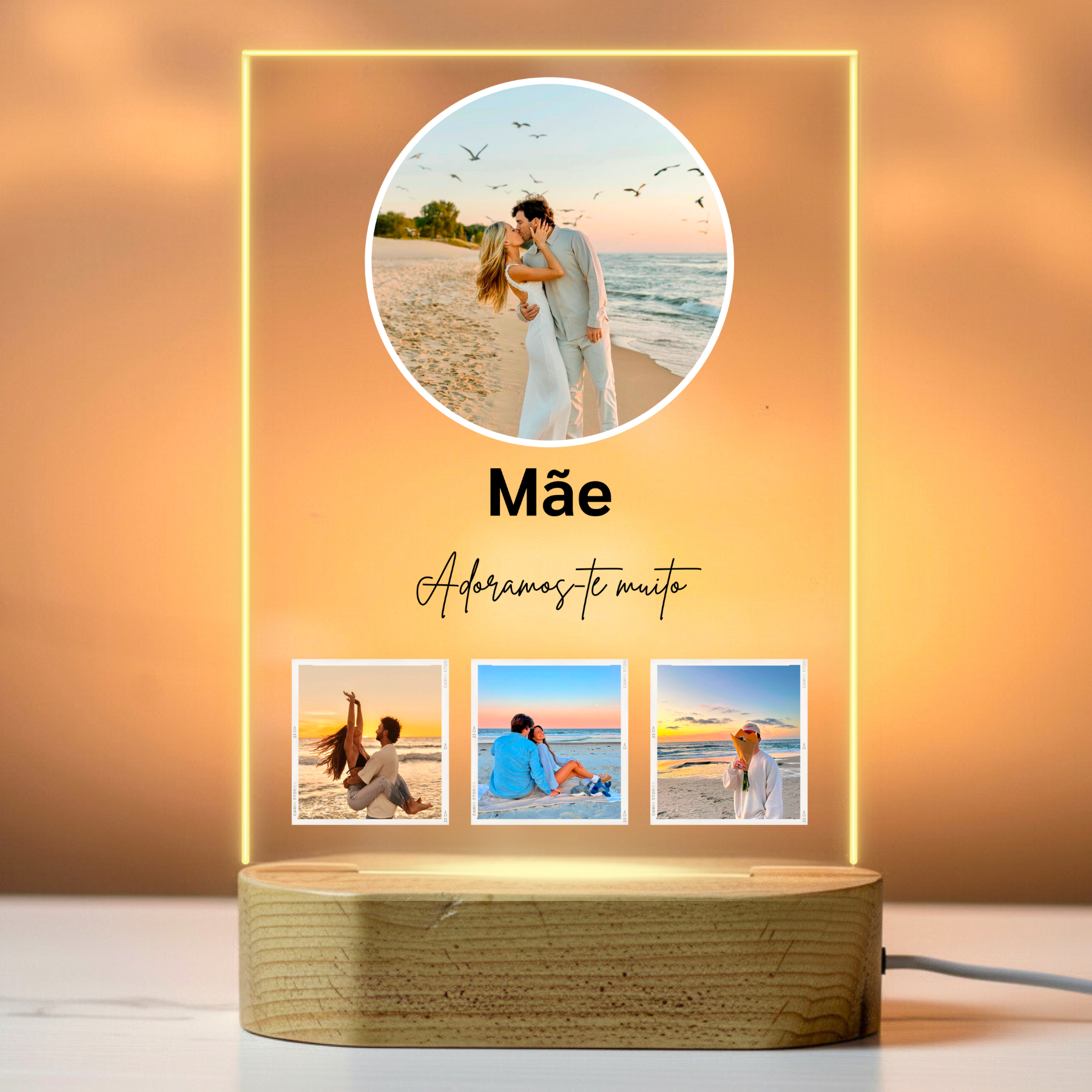 Lâmpada fotográfica circular Mãe PT