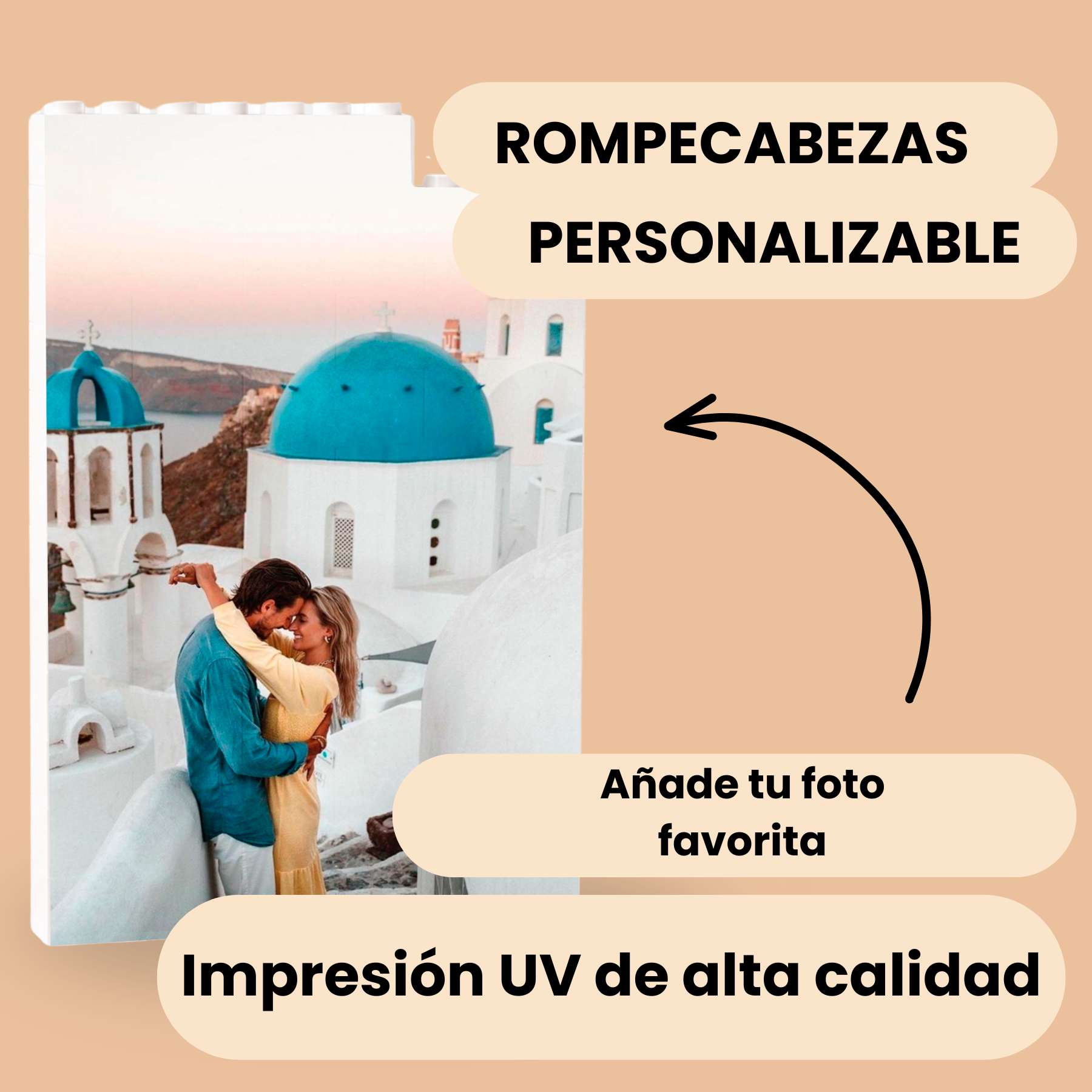 Puzzle Vertical Personalizado para Parejas con Foto