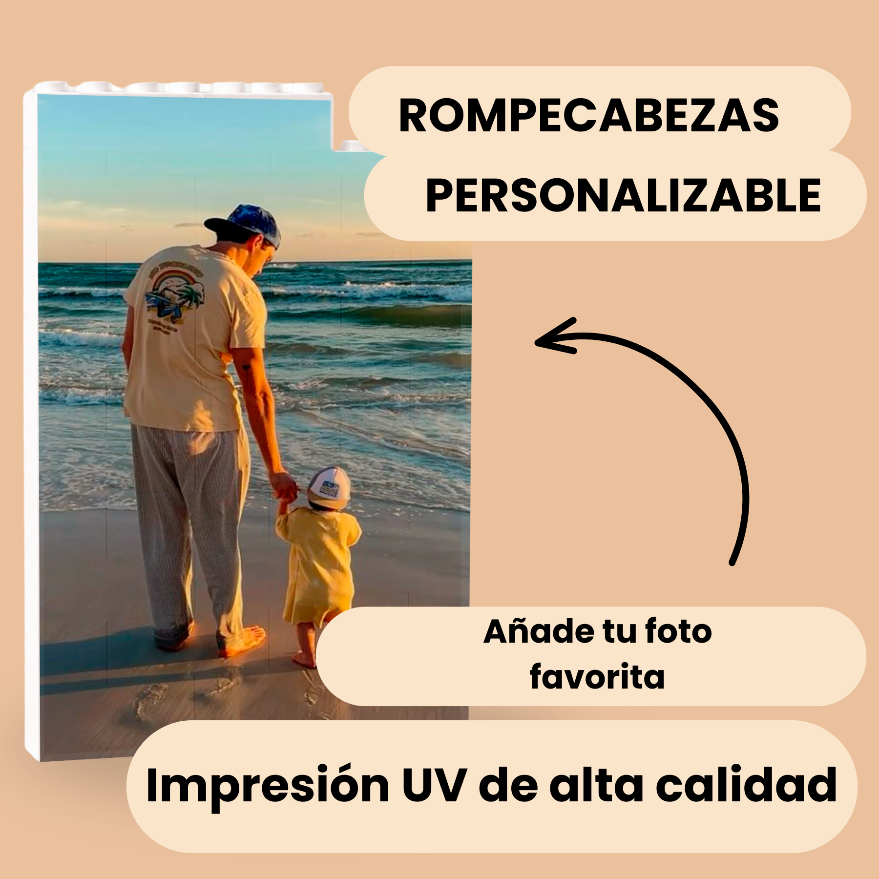 Puzzle Vertical Personalizado Papá con Foto