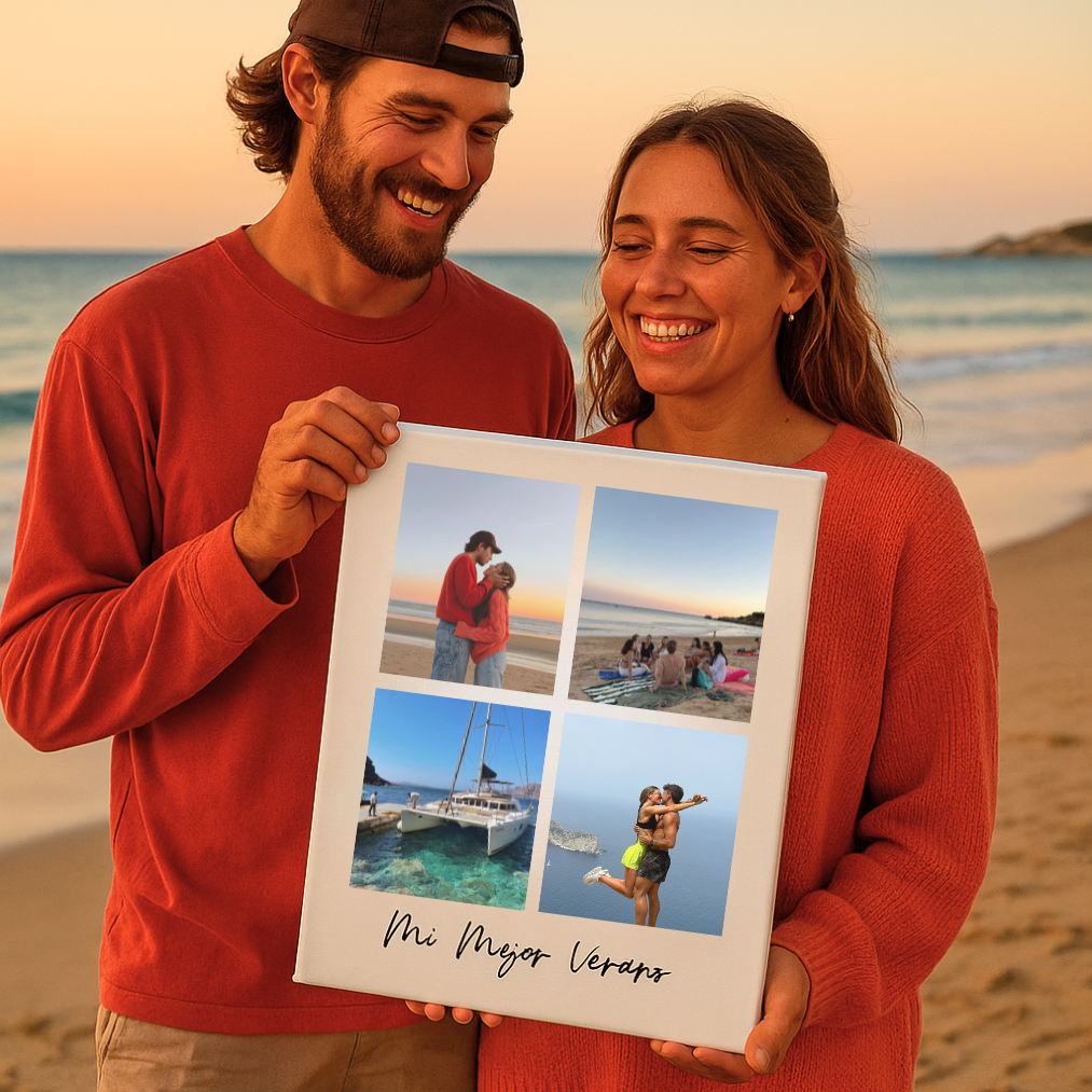 Idea de regalo cuadro con fotos para aniversario o cumpleaños