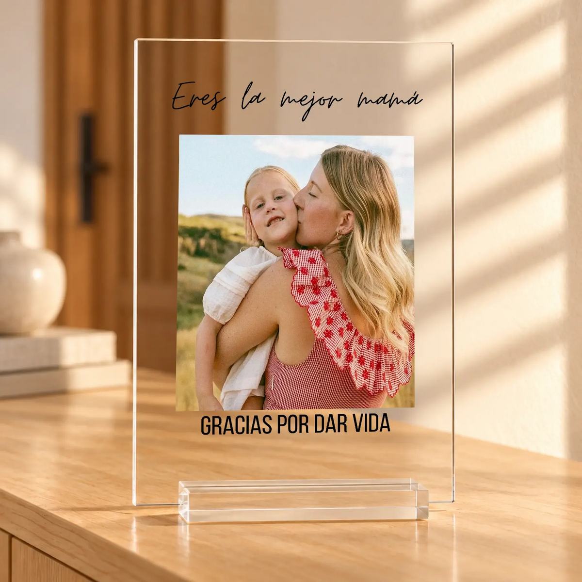 Lámpara Personalizada con Foto y Textos para Madres
