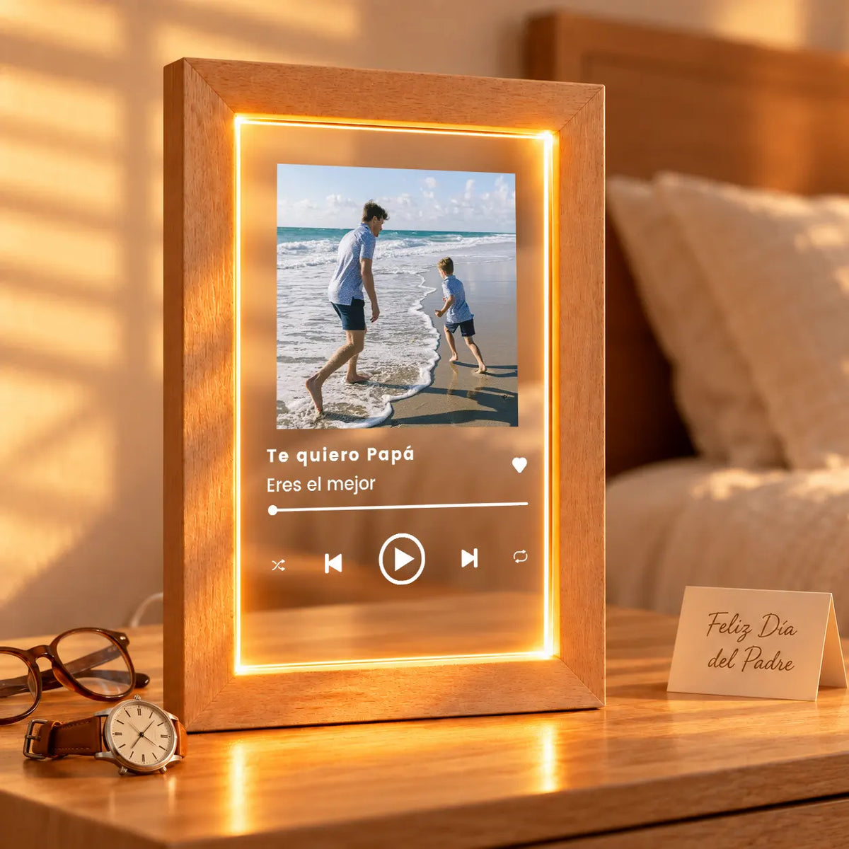 Lámpara Spotify Personalizada para Padres