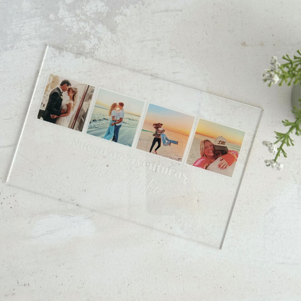 Placa Nuestras Aventuras con fotos