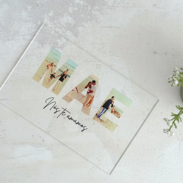 Placa personalizada Mãe | Cristal Plaque | dia das mães | presente emocionante | fotos e texto | ideia de presente original presente para a mãe