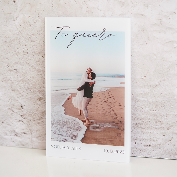 Placa personalizada texto y fotografía | idea de regalo original para parejas | regalo romántico| Cristal Plaque | detalle especial | regalo para novia