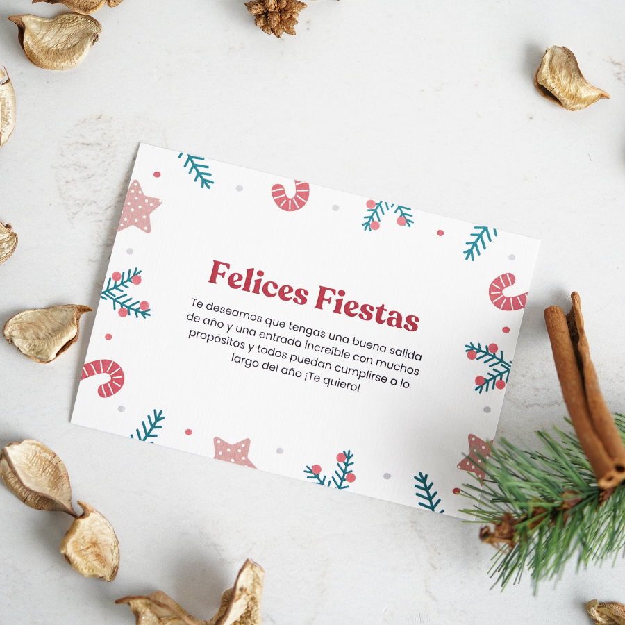 Un añadido perfecto para estas Navidades, en el cual se le quiere incluir unas frases emotivas.